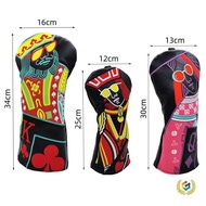 Iron Playing Card No. 1 Set Head Cover Wooden Wooden Wooden golf Protective Cover Square Club Cover 