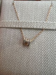 Hermes Mini Pop H 奶茶玫瑰金頸鏈
