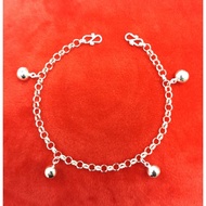 Gelang Kaki Budak Rantai Kaki Tangan Budak Silver 925 Sterling silver Anklets Bracelets For Kids and