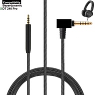 4.4mm 2.5mm Balanced OFC Replacement Braided Cable Cord For Beyerdynamic DT 240 DT-240 DT240 Pro Hea