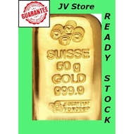 50g Gold bar 999.9 Pamp Suisse