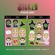 Wicked For Good Movie [Glinda Elphaba Fiyero] Fanart Merch Sticker Sheet