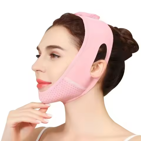 Women's V-Face Bandage Lifting and Firming V-Shaped Face Shaping Chin Lifting Band Facial Massager F