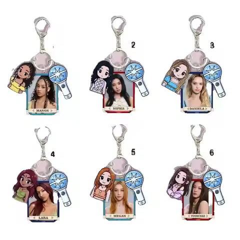 KPOP KATSEYE Acrylic Keyring Concert Light Stick Keychain Bag Pendant KATSEYE MANON SOPHIA LARA DANI