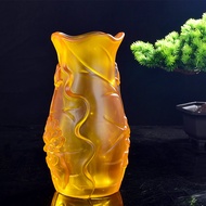 Buddha-like Glass Lotus Vase Glass Vase Flower Cultivation Rich Bamboo Flower Vase Items for Buddha 