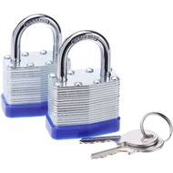 Laminated Steel Key Lock, 1-9/16 in. Wide Body, 2 Padlocks Keyed Alike