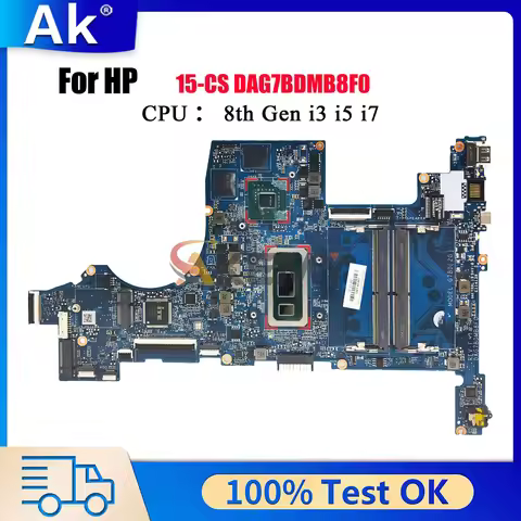 DAG7BDMB8F0 For HP Pavilion 15-CS 15T-CS Laptop Motherboard With i3 i5 i7 8th Gen CPU MX150 2G L3417