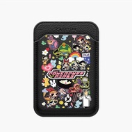 เคสพาวเวอร์พัพเกิร์ล X ของแท้พร้อมเคสใส่บัตรหนังแบบกระเป๋าสตางค์ตั้งได้ Magsafe กระเป๋าเก็บบัตรโทรศั