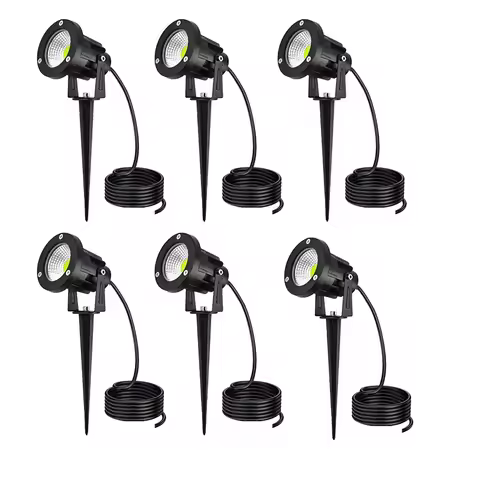 1 Meter Cable IP65 LED Landscape Spike Lamp 5W 10W Warm White Blue Spot Light for Garden Lawn AC DC1