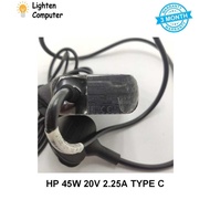 【USED】 HP Original AC Adapter 45w Type-C  Laptop Charger | 20V 2.25A Power Adapter