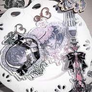 Ciel‌ Anime Keychain Women Acrylic Key Chain Man Black Butler Key Ring Pendant Ornament Accessories 
