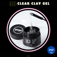 "Yogo - Embo 3D Clear Clay Gel 15g ": Gel nặn 3D cao cấp tạo hình nghệ thuật móng tay với chất gel t