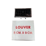 Louver Air Vent Black 5x9 cm