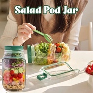 Portable Built-In Dressing Containers Salad Jars Salad Pod Mason Jar Container Salad Jar Salad PodVe
