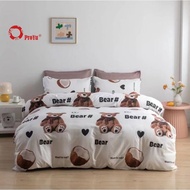 bedding set teddy bear bedsheet with comforter 1000 threads cotton set queen / king size 7 in 1