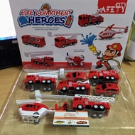 Rescue toy set by fire truck, flywheel JKL-03A