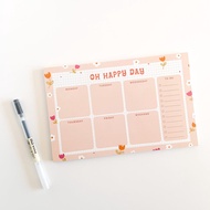 Weekly planner to do list memo pad task