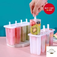 4-Cavity Ice Cream Popsicle Mold - DIY Homemade Summer Treat Maker for Kids