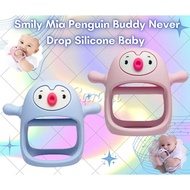 Teether for Newborns Penguin Buddy Never Drop Silicone Baby Teething Toy 0-6month Infants