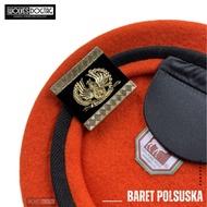 Polsuska Beret kai Beret/ camel Beret/ Polsusska Beret/ Polsuska Hat/ Orange Beret/ premium wool Ber