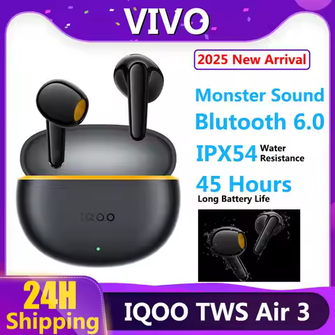 2025 New Official VIVO Iqoo TWS Air 3 TWS Earphone Bluetooth 6.0 AI Call Noise Cancelling True Wirel