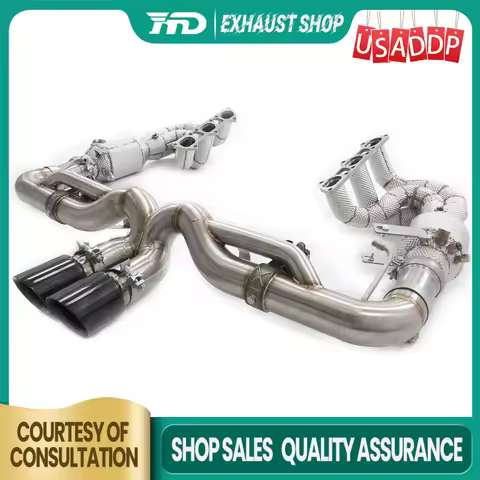 HMD Exhaust Catback for Porsche 911 992 GT3 SS304 Electronic valve Tips Downpipe Manifold Heat shiel