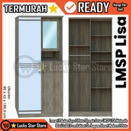 GANTUNGAN [Instant] Olympic Gstar LMSP LISA 2-Door Glass Wardrobe Wadrobe Clothes 80x43x180.9 cm Min