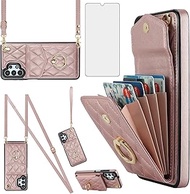 Asuwish Mobile Phone Case for Samsung Galaxy A13 4G/5G A04S Case with Strap Film Screen Protector RF