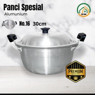 Steamer Pan no. 16 30cm Glossy Aluminum Non-Stick Multipurpose Plastic Handle Special Asakhi