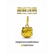 916 6D Hello Kitty Bell Pendant(No Sound)/100%AUTHENTIC 916GOLD(KT1235)