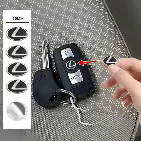 1/5/10Pcs 15MM Car Remote Key Sticker Aluminum Emblem Decoration Decal For Lexus IS250 IS200 CT200h 