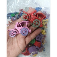 Populer 50Pcs Mainan Becak Mini