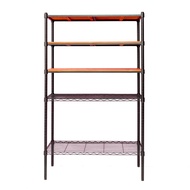 [特價]【dayneeds】松木 90x45x180公分 五層烤黑柚木板收納層架