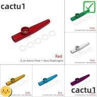 CACTU Kazoo Flute Fashion Aluminum Silver Gift 5 Pcs Diaphragm