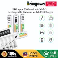 EBL 4pcs Ni-MHAA Battery 1.2V 2500mAh Rechargeable Beingpower For Radios Toy Camera Headphone Flashl