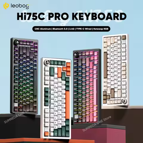 Leobog Hi75C Gaming Aluminum Wireless Mechanical Keyboard Kit Hi75 Hi75C Pro 81Keys Bluetooth 2.4G W