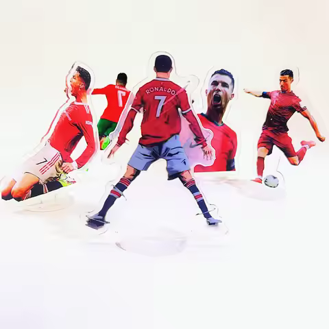 CR7 Tabletop Display Acrylic Sculpture Portugal Soccer Star Figurine Football Club Memorabilia, Home