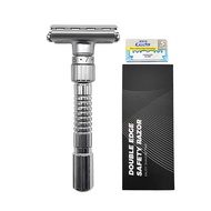 New Adjustable Double Edge Razor Classic Men'S Razor Safety Razor Travel Case Zinc Alloy Manual Razo