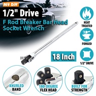 MYDIYHOMEDEPOT - 1/2" Drive Extension Breaker Bar F-handle Wrench Available Size 10" 15" 18" 1/2" Dr
