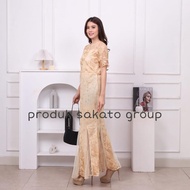 DRESS PESTA NATAL MODEL DUYUNG CAROLLIN VIRALL BARU 2023 2024 TILE BRUKAT DAN TUTU DOT / BAJU GAUN W