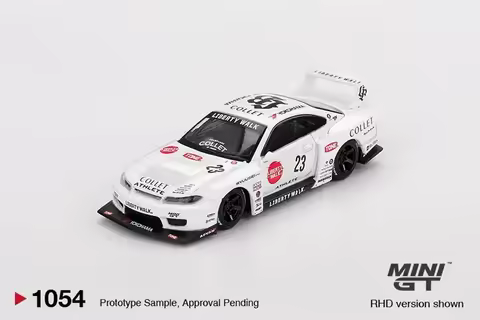 MINI GT 1:64 LBWK LB-Super Silhouette S15 SILVIA ATHLETE White 1054 Diecast Model Car