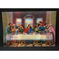 UK7 Gambar 3D Kristen Katolik gambar rohani Yesus Maria perjamuan