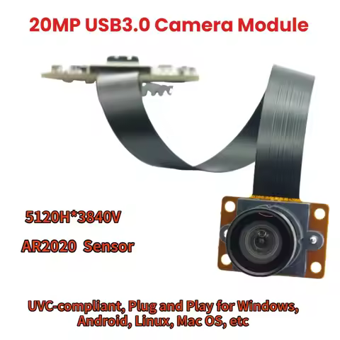 20MP USB 3.0 Camera Module AR2020 1/1.8'' CMOS Sensor Ultra HD 5120x3840 4K 30fps High Speed Type-C 