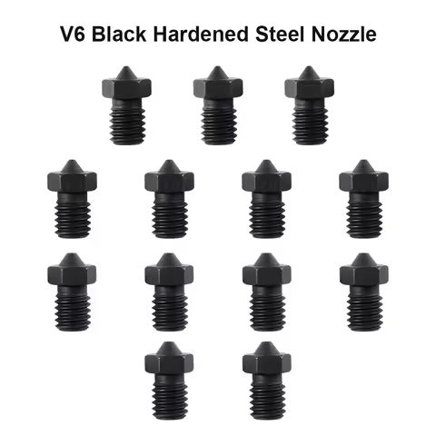 High Quality Hardened Steel 0.3/0.4/0.6mm V6 Nozzle for Creality CR-10 Ender3 Prusa i3 Anycubic i3 M