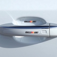 NEW RALLIART Car Door Handle Protective Transparent Car Bowl Sticker Waterproof Colored Graphic 8pc