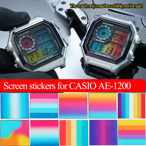 WS-1600 colorful Screen stickers for Casio AE1200/1300 Watch Display Screen display screen overlay s
