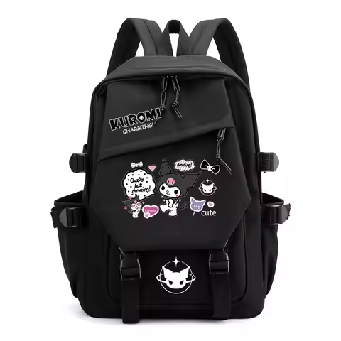 Kuromi Cinnamoroll Backpack Kawaii Anime Students School Bag Cartoon Bookbag Rucksack Outdoor Bag fo