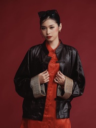 (JUN) CNY Blazer 2026 เสื้อเบลเซอร์ครอป สีดำ รุ่น ASPA