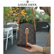 [Pet Powder Exclusive] LOUIS DEYA Vertical Mobile Phone Bag Middle-Aged Mother Ladies Shoulder Messe