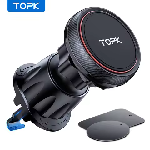 TOPK Magnetic Car Phone Mount in Car Phone Holder Air Vent Magnetic, 6 N52 Magnets Universal Mobile 